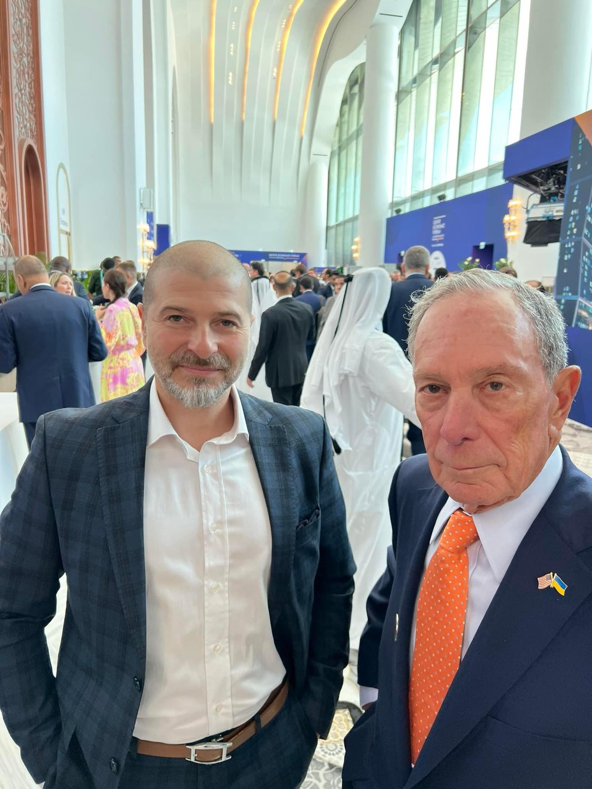 Plamen Russev with Michael Bloomberg