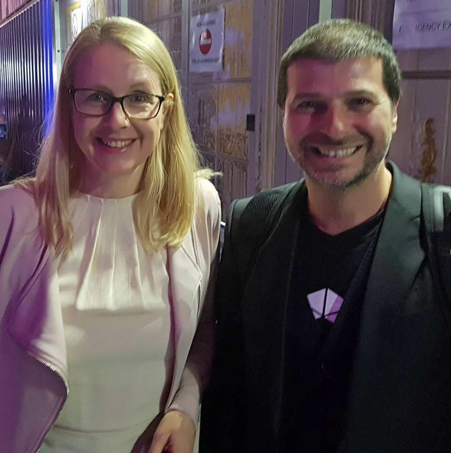 Plamen Russev with Margarethe Schramböck, Minister for Digital Affairs of Austria - a hearthly get togethter in Austria.