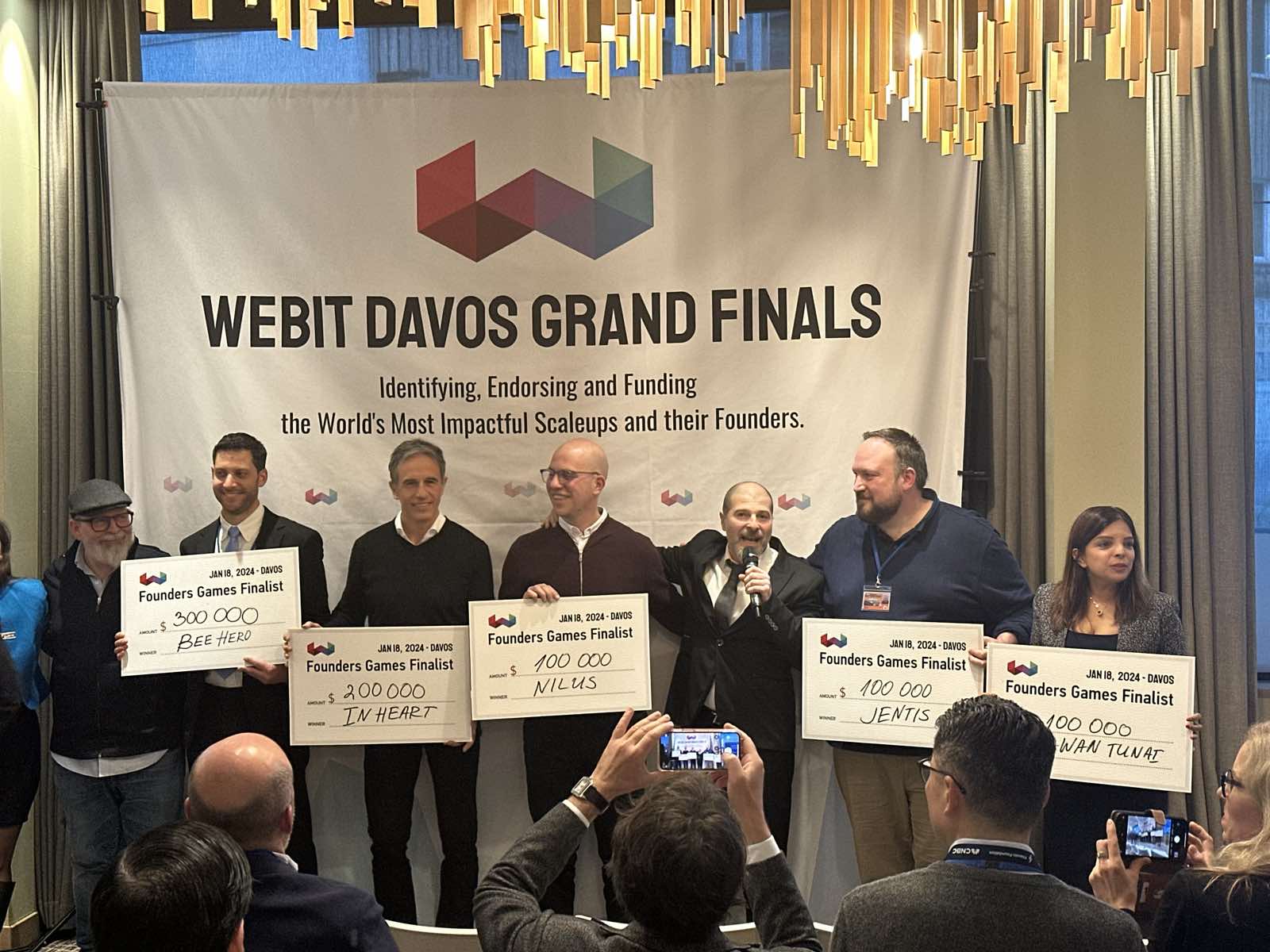 With the winners of the Founders Games Grand Finals in Davos 2024