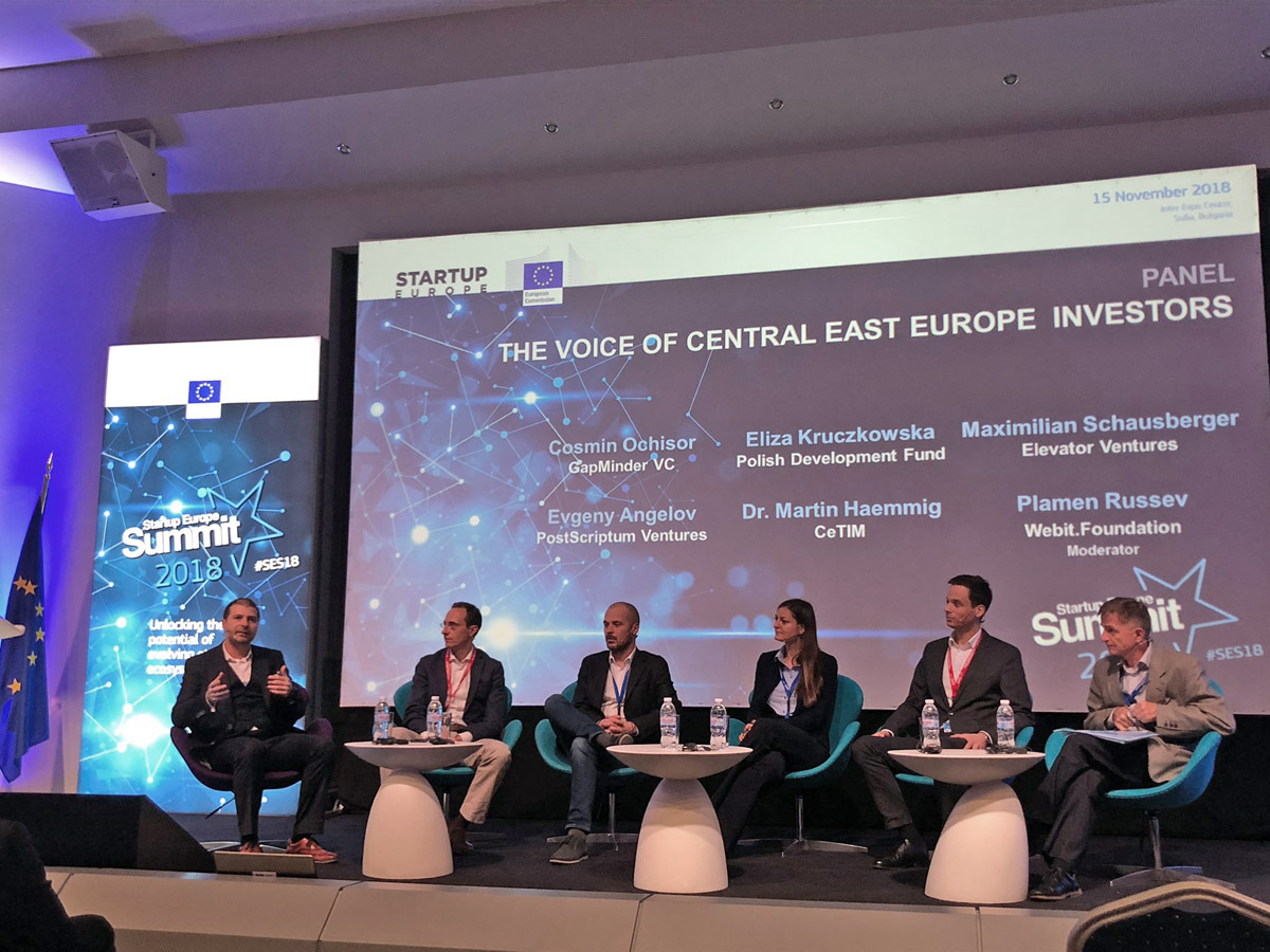 Plamen Russev chairing a panel on the European Commission's Startup Europe Summit 2018