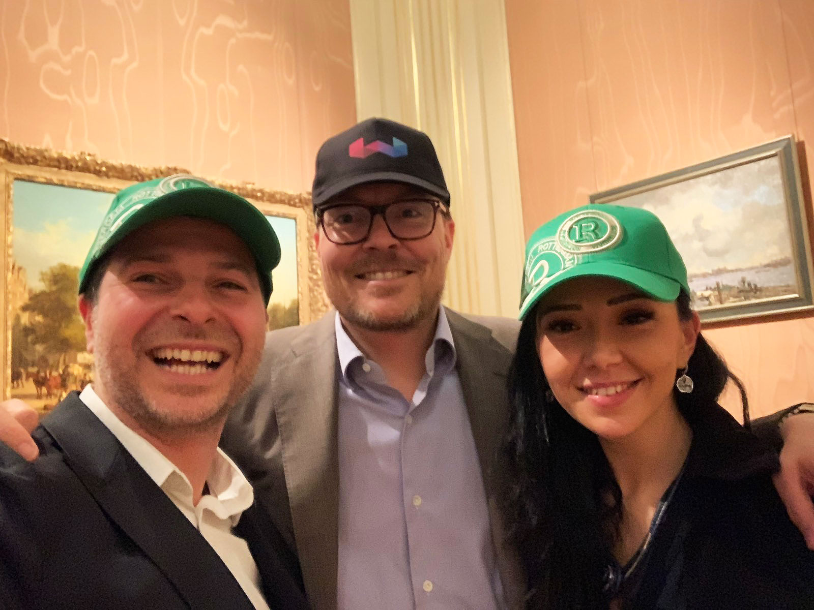 Plamen Russev with Prince Constantijn of the Netherlands and Aniela Russeva at the municipality of Rotterdam evaluating  the city application for a host city of Webit.