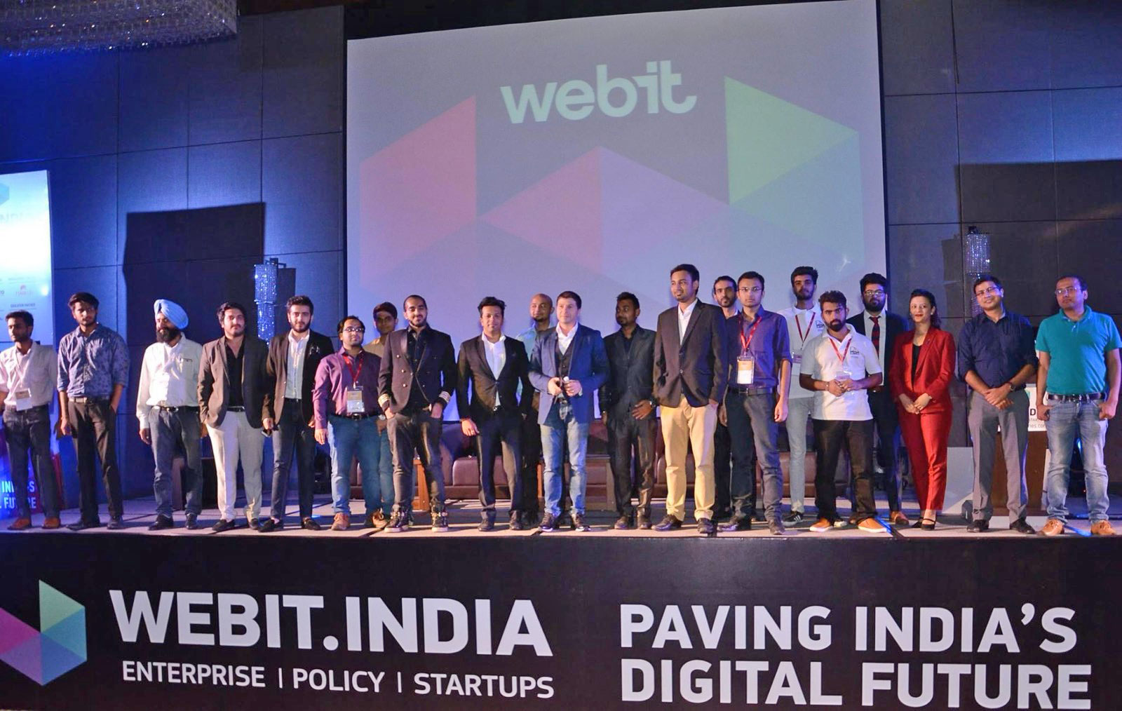 Plamen Russev at Webit.India stage with the local Webit team